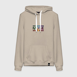 Толстовка-худи хлопковая женская Muse Colour, цвет: миндальный
