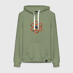 Толстовка-худи хлопковая женская Atomic Heart: Nuclear, цвет: авокадо