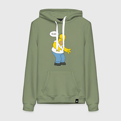 Толстовка-худи хлопковая женская D'oh mood, цвет: авокадо