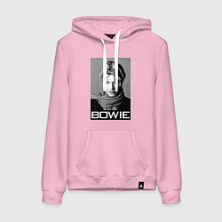 Толстовка-худи хлопковая женская Bowie Legend, цвет: светло-розовый