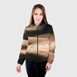 Куртка с капюшоном женская Барханы, цвет: 3D-черный — фото 2