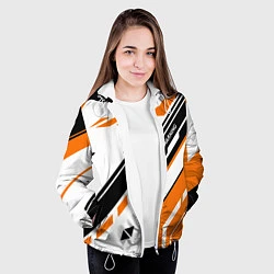 Куртка с капюшоном женская CS:GO Asiimov P90 Style, цвет: 3D-белый — фото 2
