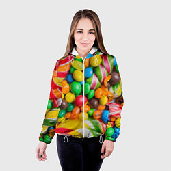 Куртка с капюшоном женская Сладкие конфетки, цвет: 3D-белый — фото 2