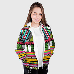 Куртка с капюшоном женская Зимбабве, цвет: 3D-белый — фото 2