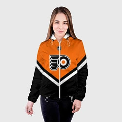 Куртка с капюшоном женская NHL: Philadelphia Flyers, цвет: 3D-белый — фото 2