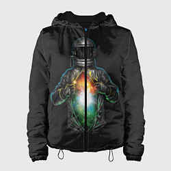 Куртка с капюшоном женская Космос внутри, цвет: 3D-черный