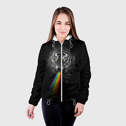 Куртка с капюшоном женская Космический тигр, цвет: 3D-белый — фото 2