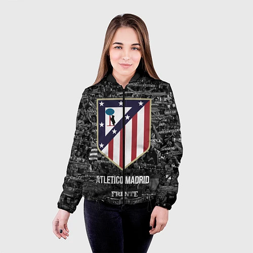 Женская куртка Атлетико Мадрид / 3D-Черный – фото 4