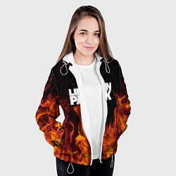 Куртка с капюшоном женская Linkin Park: Hell Flame, цвет: 3D-белый — фото 2