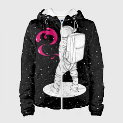 Куртка с капюшоном женская Космическая струя, цвет: 3D-белый