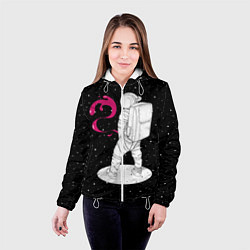 Куртка с капюшоном женская Космическая струя, цвет: 3D-белый — фото 2