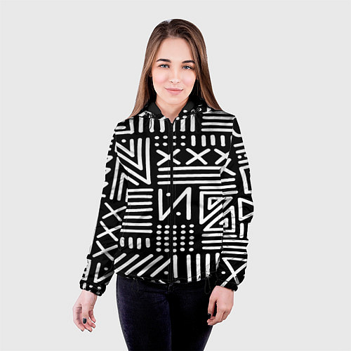 Женская куртка Pattern / 3D-Черный – фото 4