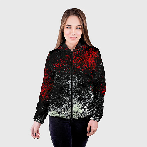 Женская куртка Взрыв красок / 3D-Черный – фото 4