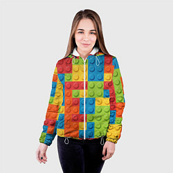 Куртка с капюшоном женская Лего конструктор, цвет: 3D-белый — фото 2
