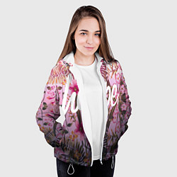 Куртка с капюшоном женская Hype Flowers, цвет: 3D-белый — фото 2