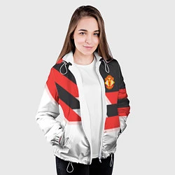 Куртка с капюшоном женская Manchester United: Stipe, цвет: 3D-белый — фото 2