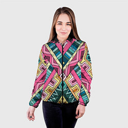 Куртка с капюшоном женская Этнический стиль, цвет: 3D-черный — фото 2