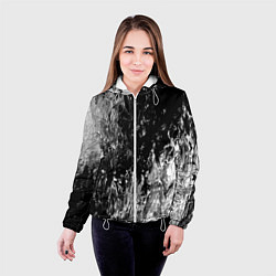 Куртка с капюшоном женская GRAY&BLACK, цвет: 3D-белый — фото 2