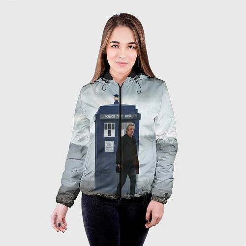 Женская куртка Доктор кто / 3D-Черный – фото 4