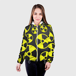 Куртка с капюшоном женская Радиация, цвет: 3D-белый — фото 2