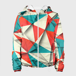 Куртка с капюшоном женская Геометрия, цвет: 3D-белый