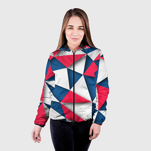 Женская куртка Geometry style / 3D-Черный – фото 4