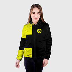 Куртка с капюшоном женская BVB FC: Black style, цвет: 3D-черный — фото 2