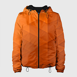 Куртка с капюшоном женская Orange abstraction, цвет: 3D-черный
