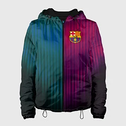 Куртка с капюшоном женская Barcelona FC: Abstract 2018, цвет: 3D-черный