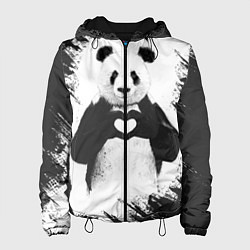 Куртка с капюшоном женская Panda Love, цвет: 3D-черный