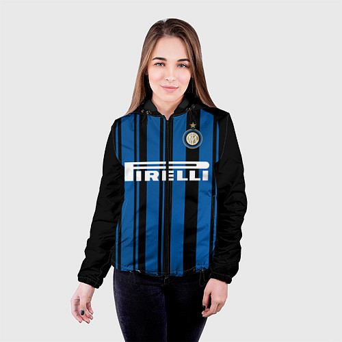 Женская куртка Inter FC: Home 17/18 / 3D-Черный – фото 4