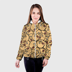 Куртка с капюшоном женская Y U no pattern, цвет: 3D-белый — фото 2