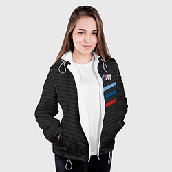 Куртка с капюшоном женская BMW: M Tricolor Sport, цвет: 3D-белый — фото 2