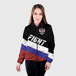 Куртка с капюшоном женская Fight Russia, цвет: 3D-черный — фото 2
