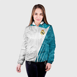 Куртка с капюшоном женская FC Real Madrid: Abstract, цвет: 3D-белый — фото 2