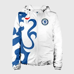 Куртка с капюшоном женская FC Chelsea: White Lion, цвет: 3D-белый