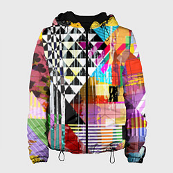 Куртка с капюшоном женская RGB Geometry, цвет: 3D-черный