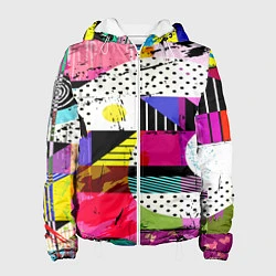 Куртка с капюшоном женская Pop ART COLOR COLLECTION, цвет: 3D-белый