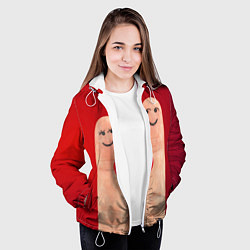 Куртка с капюшоном женская Love, цвет: 3D-белый — фото 2
