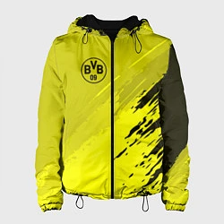 Куртка с капюшоном женская FC Borussia: Yellow Original, цвет: 3D-черный