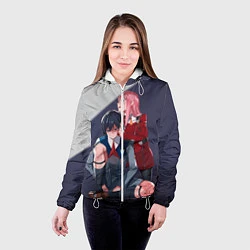 Куртка с капюшоном женская Darling in the FranXX, цвет: 3D-белый — фото 2