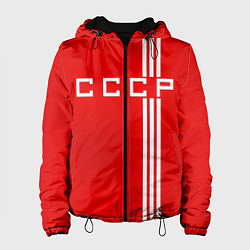 Куртка с капюшоном женская Cборная СССР цвета 3D-черный — фото 1