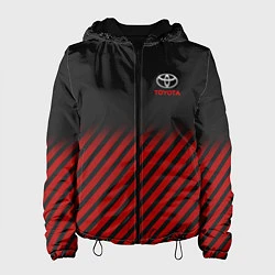 Куртка с капюшоном женская Toyota: Red Lines, цвет: 3D-черный