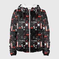 Куртка с капюшоном женская Twenty One Pilots: Pattern, цвет: 3D-белый