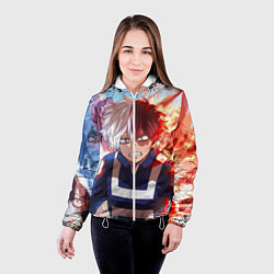 Куртка с капюшоном женская My Hero Academia напрягся, цвет: 3D-белый — фото 2