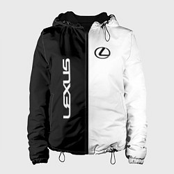 Куртка с капюшоном женская Lexus: Black & White, цвет: 3D-черный