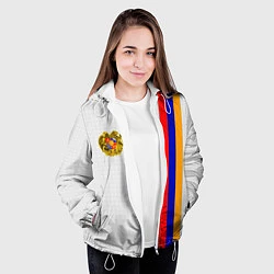 Куртка с капюшоном женская I Love Armenia, цвет: 3D-белый — фото 2