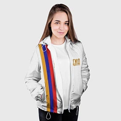 Куртка с капюшоном женская Armenia Line, цвет: 3D-белый — фото 2