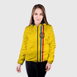 Куртка с капюшоном женская Молдавия: лента с гербом, цвет: 3D-черный — фото 2