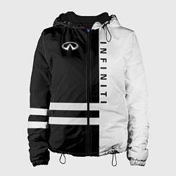 Куртка с капюшоном женская Infiniti: B&W Lines, цвет: 3D-черный